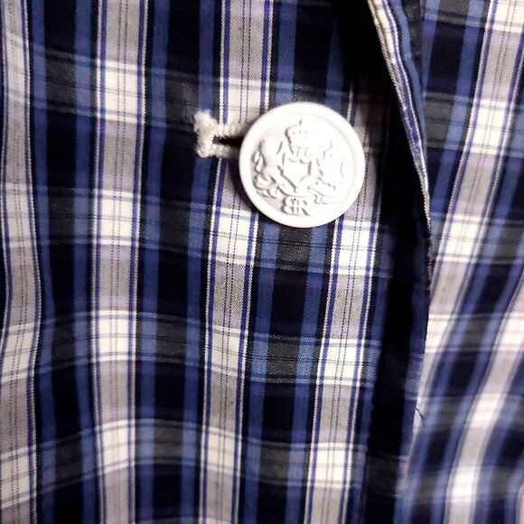 Banana Republic Petite Womens Blue White Plaid Lightweight Blazer XSP - Picture 6 of 10